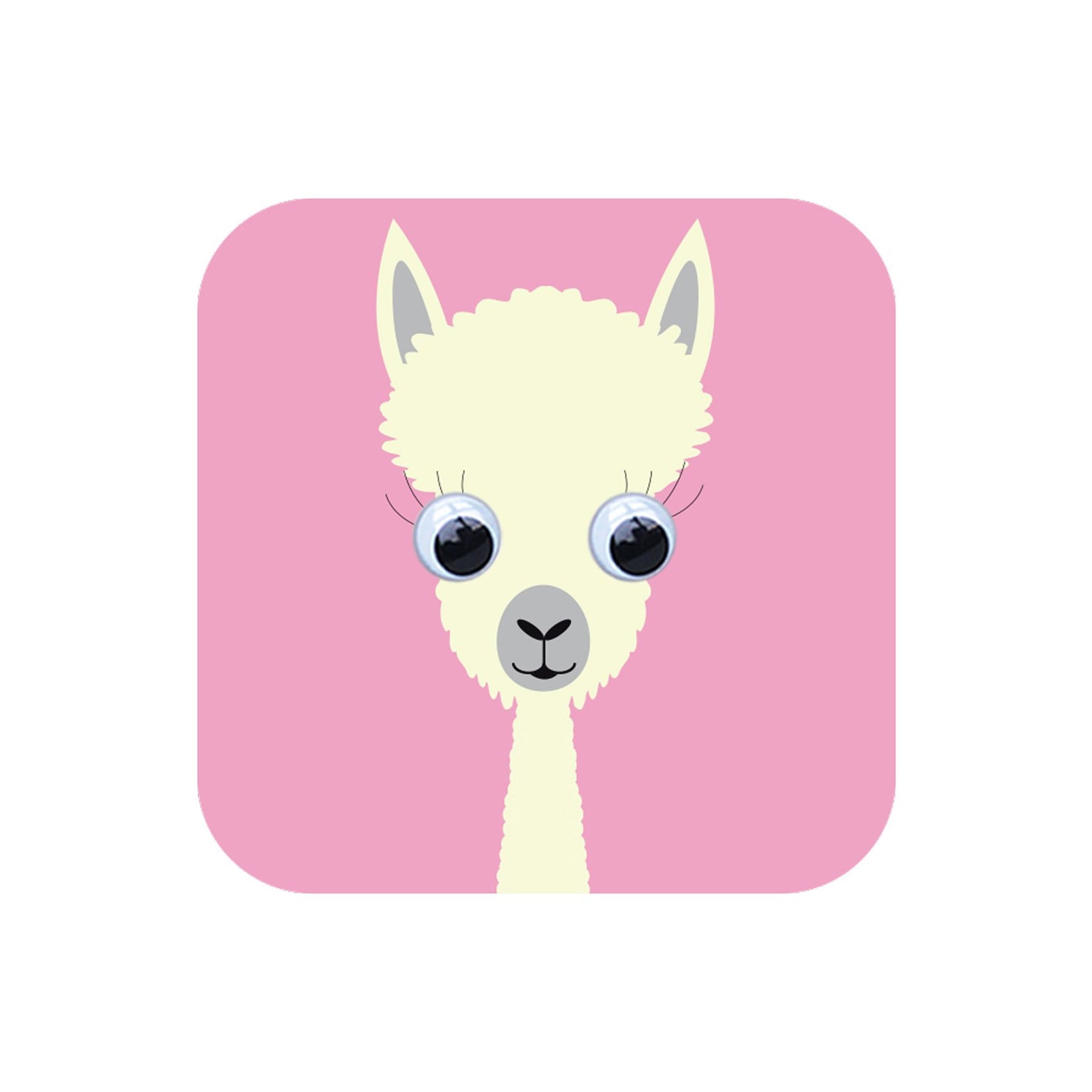 Googly Eyed Llama Greeting Card