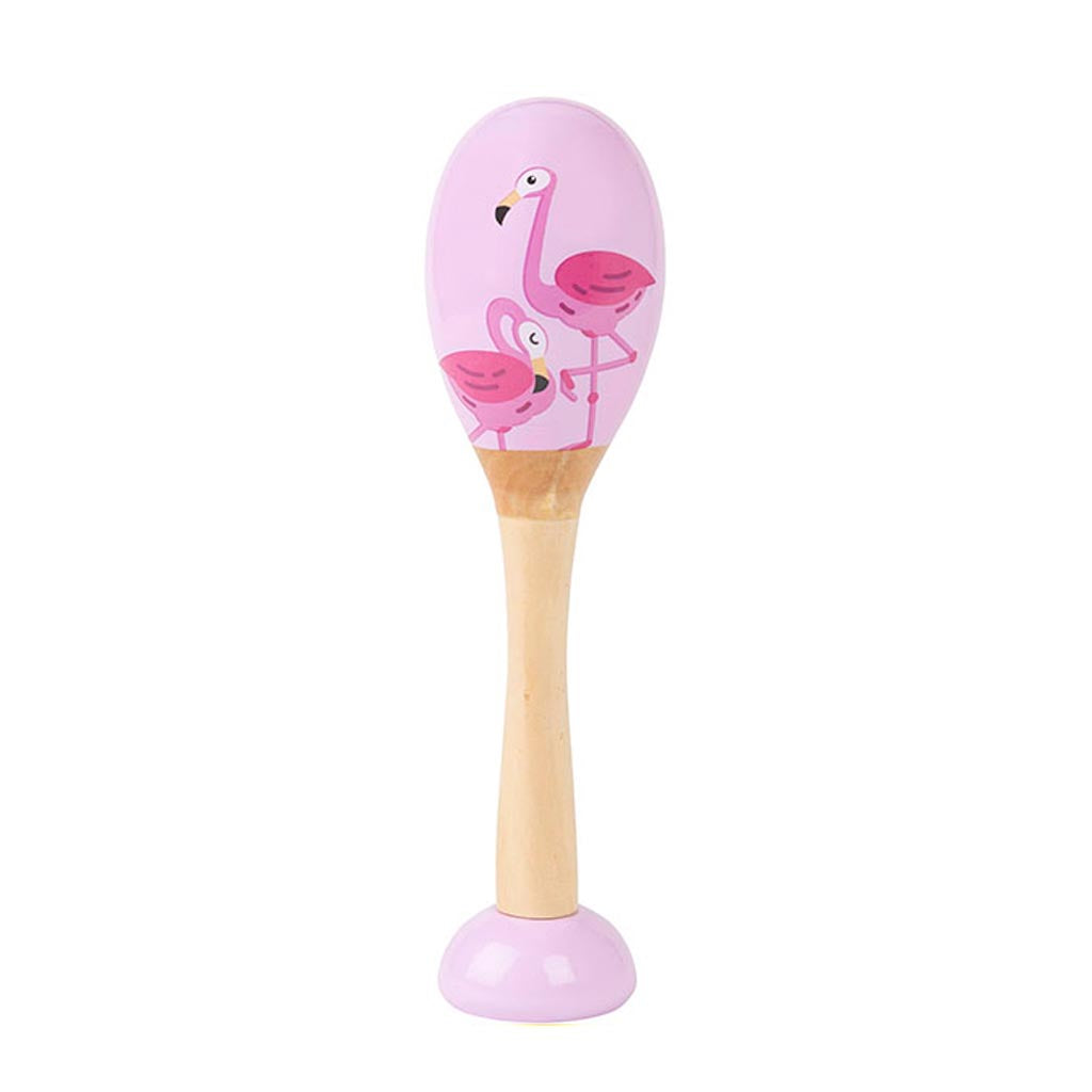 Flamingo Wooden Maraca