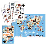 Animals Of The World Sticker Craft Set, Wall Poster