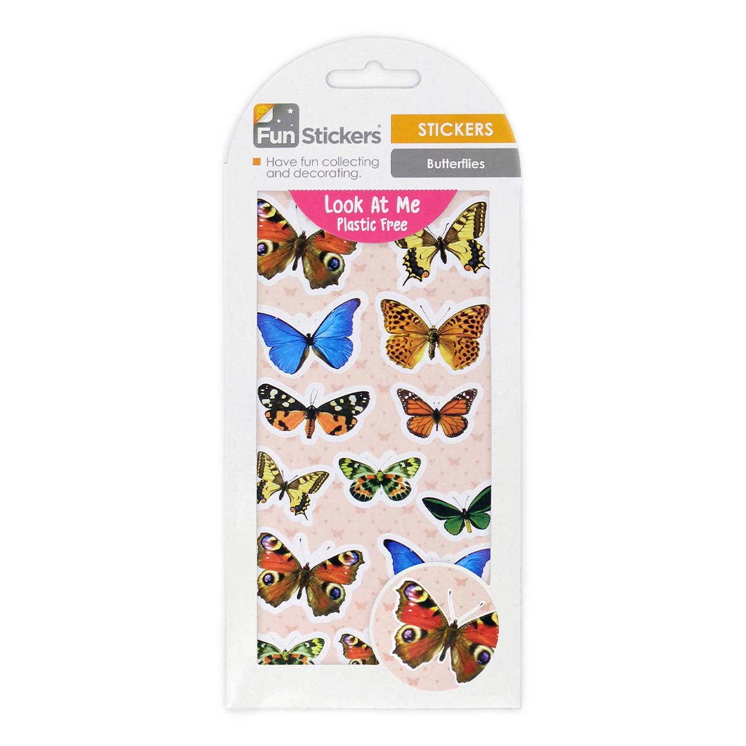 Eco Butterfly Stickers With Realistic Prints