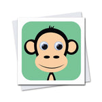 Googly Eyes Chimp Greetings Card