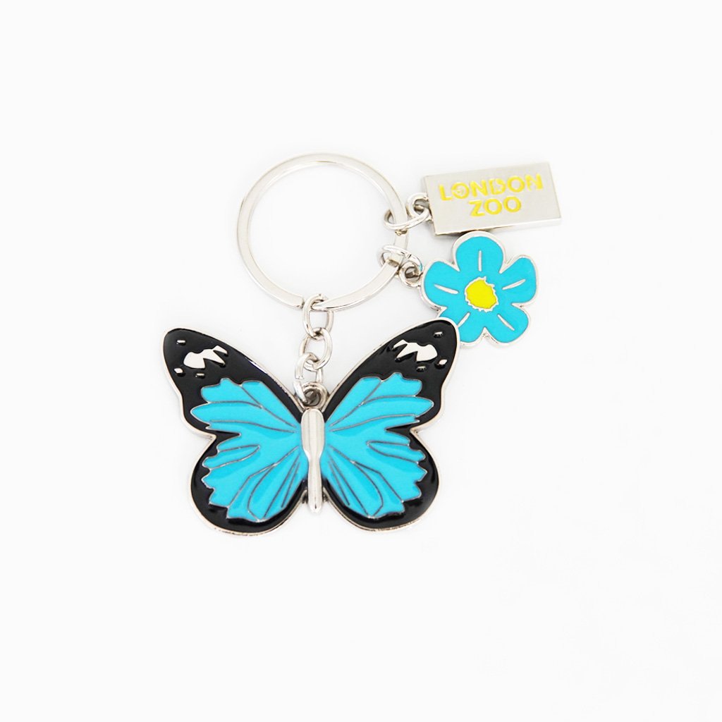 London Zoo Butterfly Charm Keyring