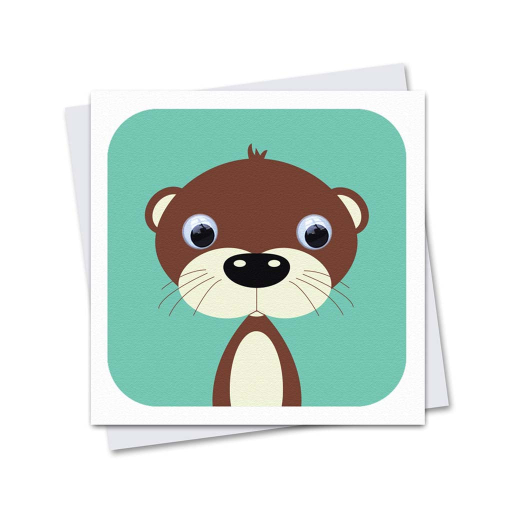 Googly Eyes Otter Greetings Card