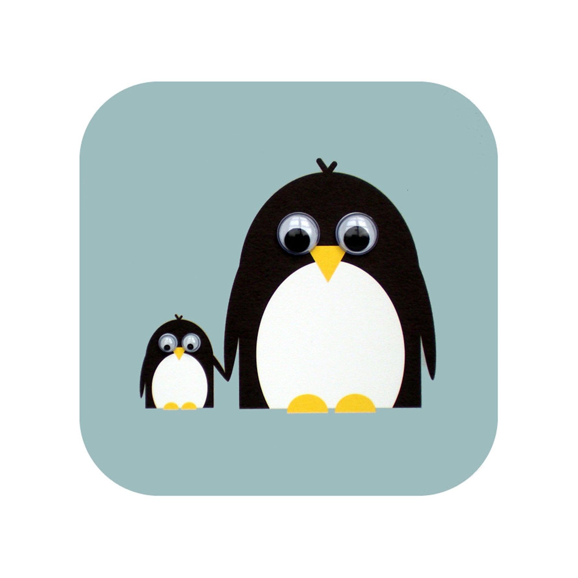 Penguin Googly Eyed Greetings Card