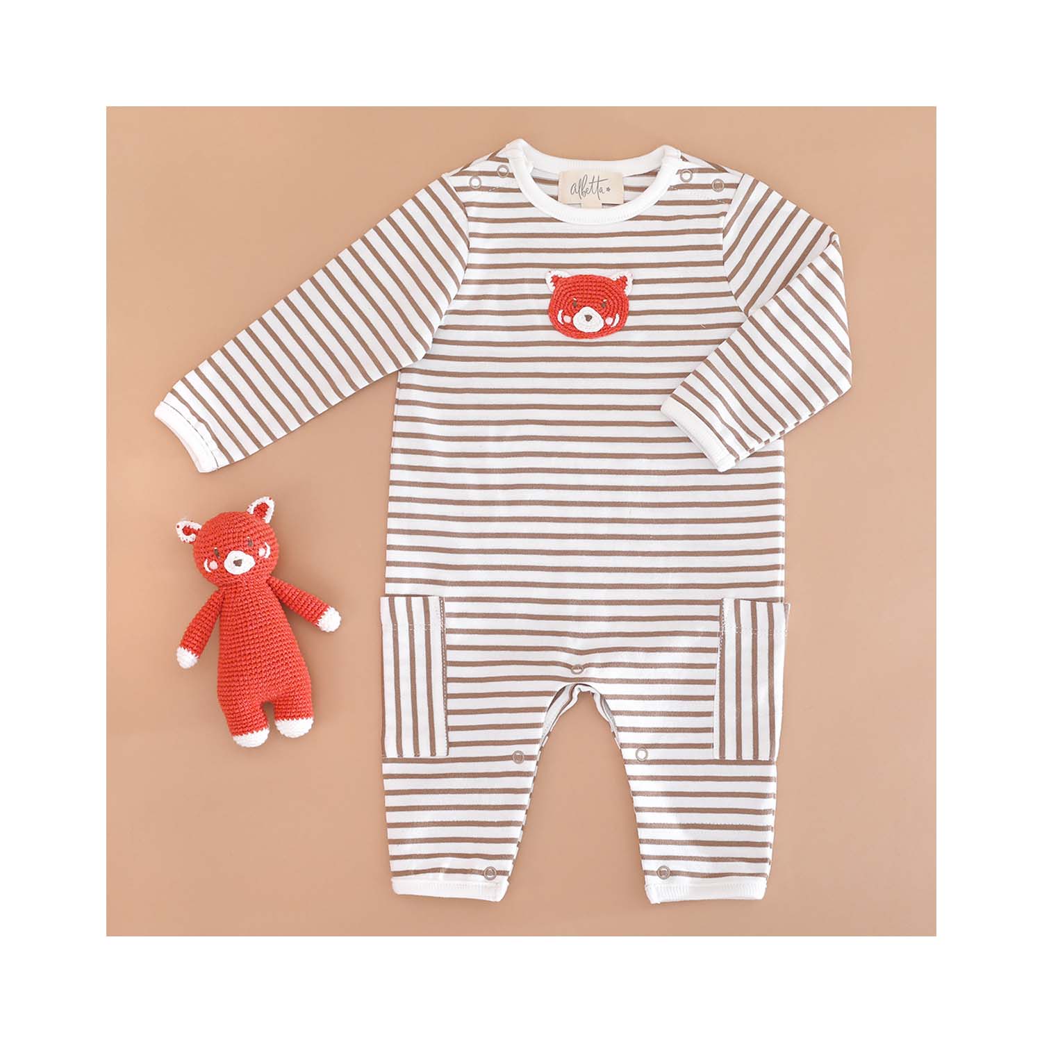 Red Panda Crochet Long Sleeve Baby Vest ZSL Shop