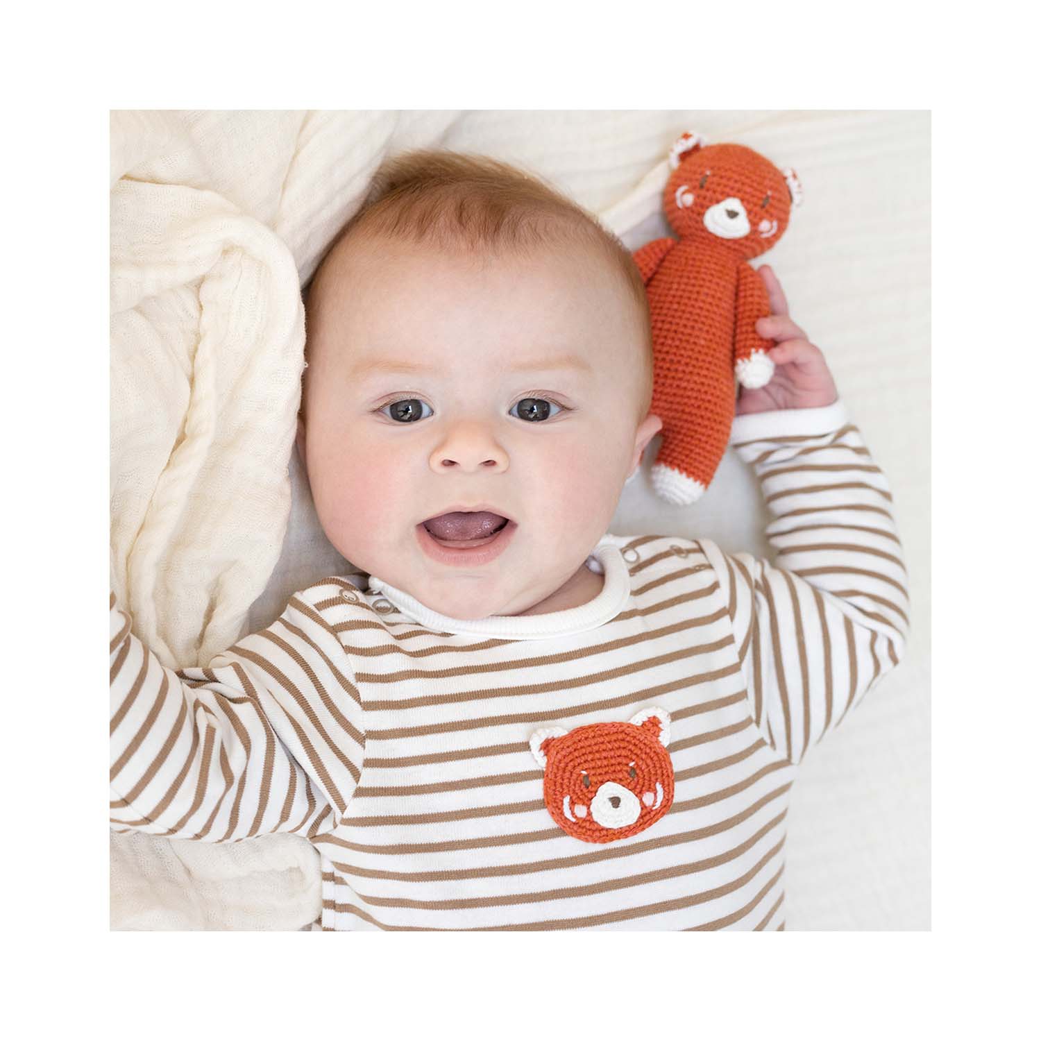 Red Panda Crochet Long Sleeve Baby Vest ZSL Shop