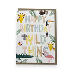 Wild Thing' Animals & Foliage Birthday Card