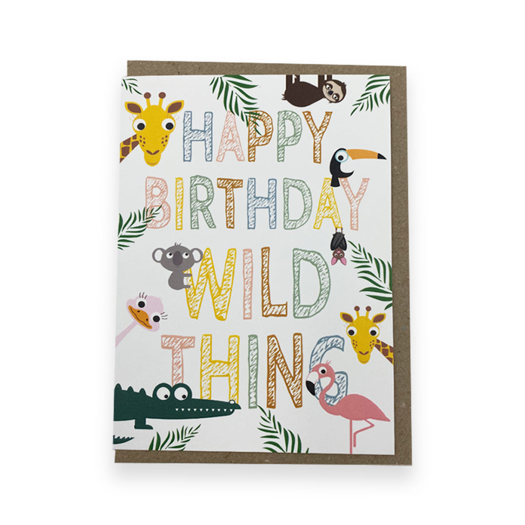 Wild Thing' Animals & Foliage Birthday Card