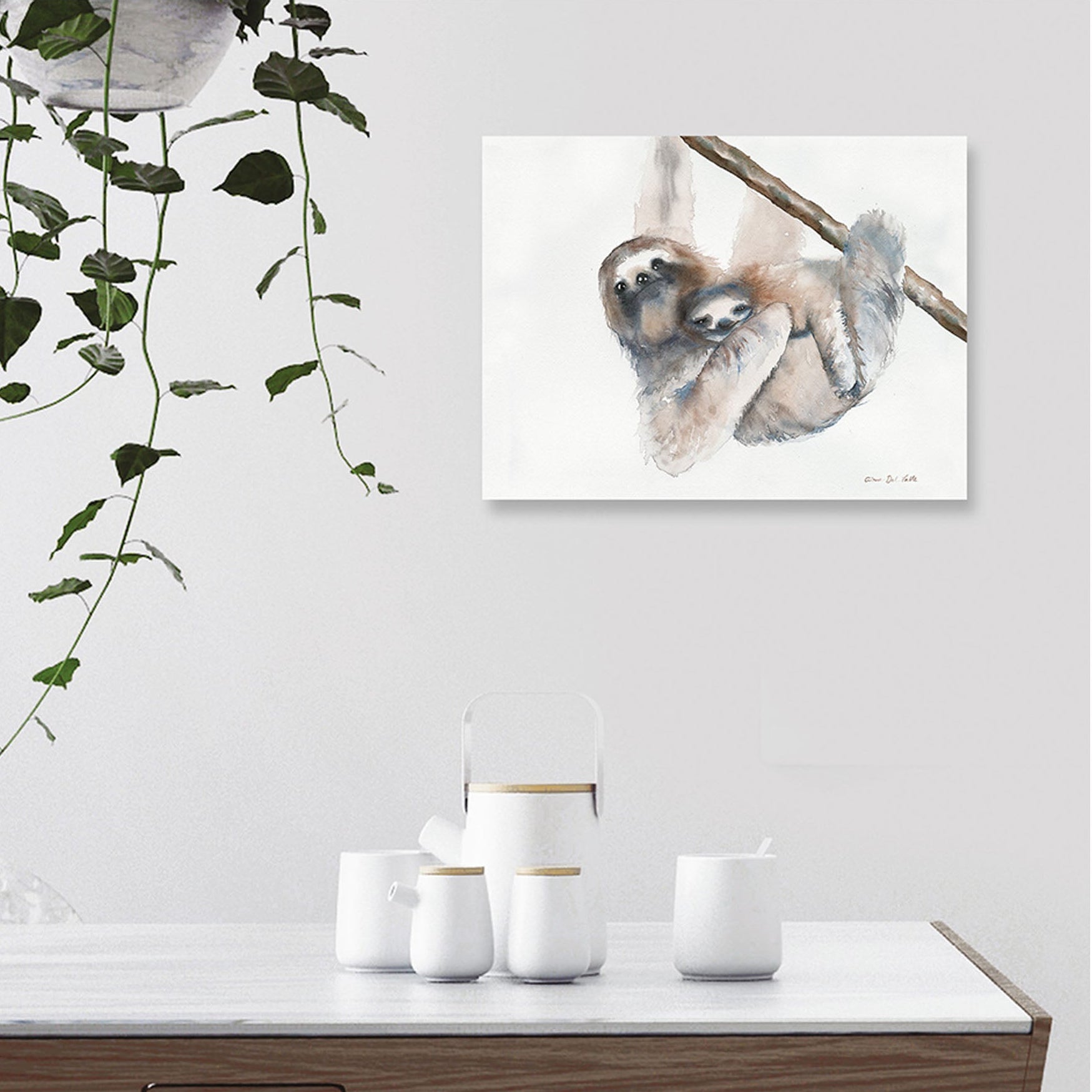 Sloth & Baby Canvas
