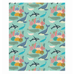Whales & Coral Print Wrapping Paper
