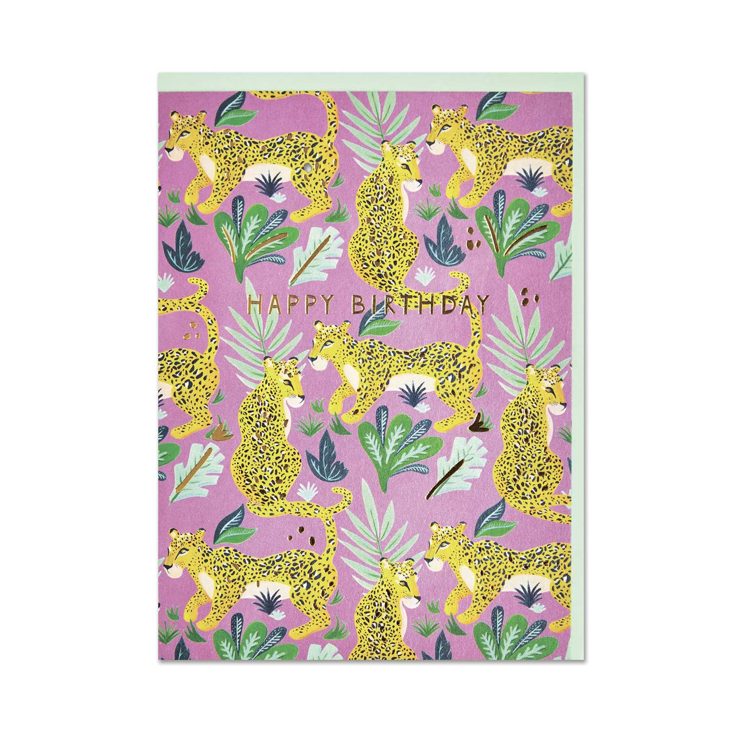Leopard And A Raspberry Raspberry Blossom Leopard Greetings Card | ZSL Shop