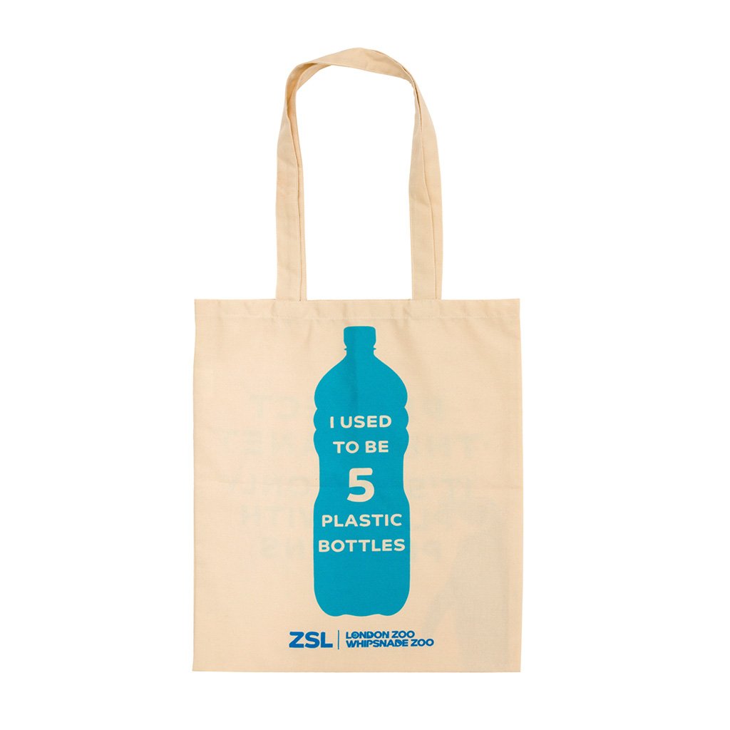 Recycled Plastic Penguin Tote Bag back Recycled Plastic Penguin Tote Bag back