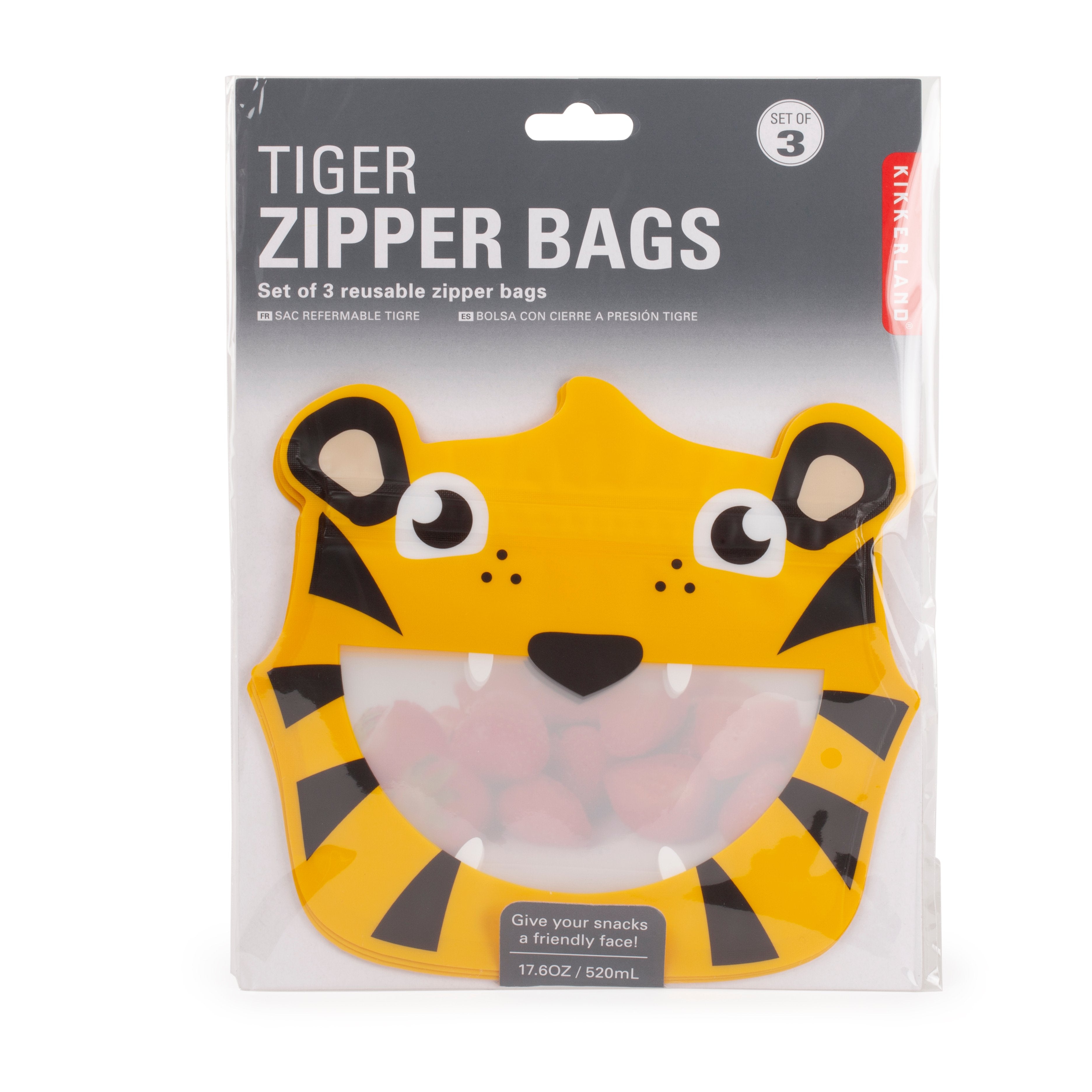 Tiger reusable zipper bags