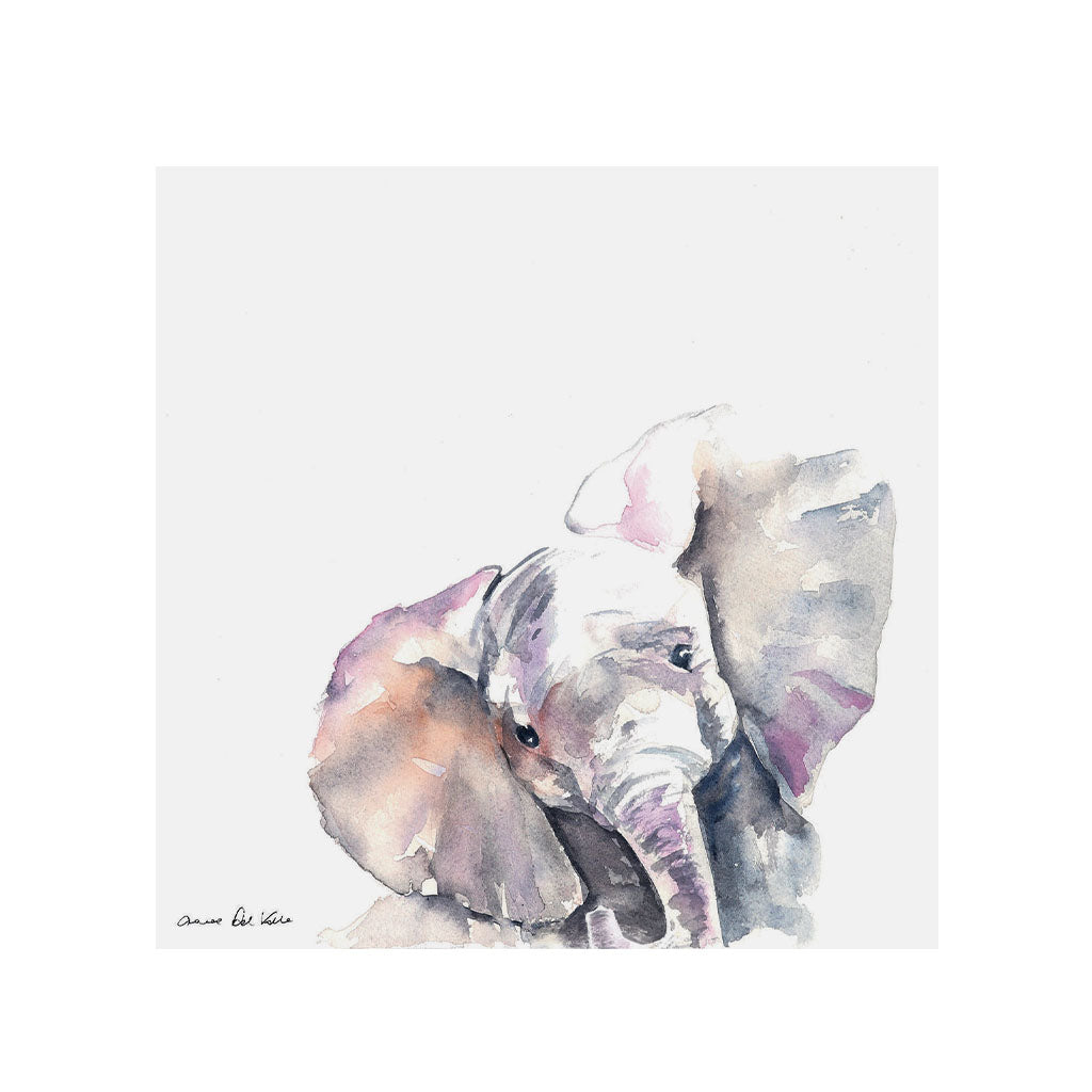 Elephant Canvas Art Print, 30x30cm
