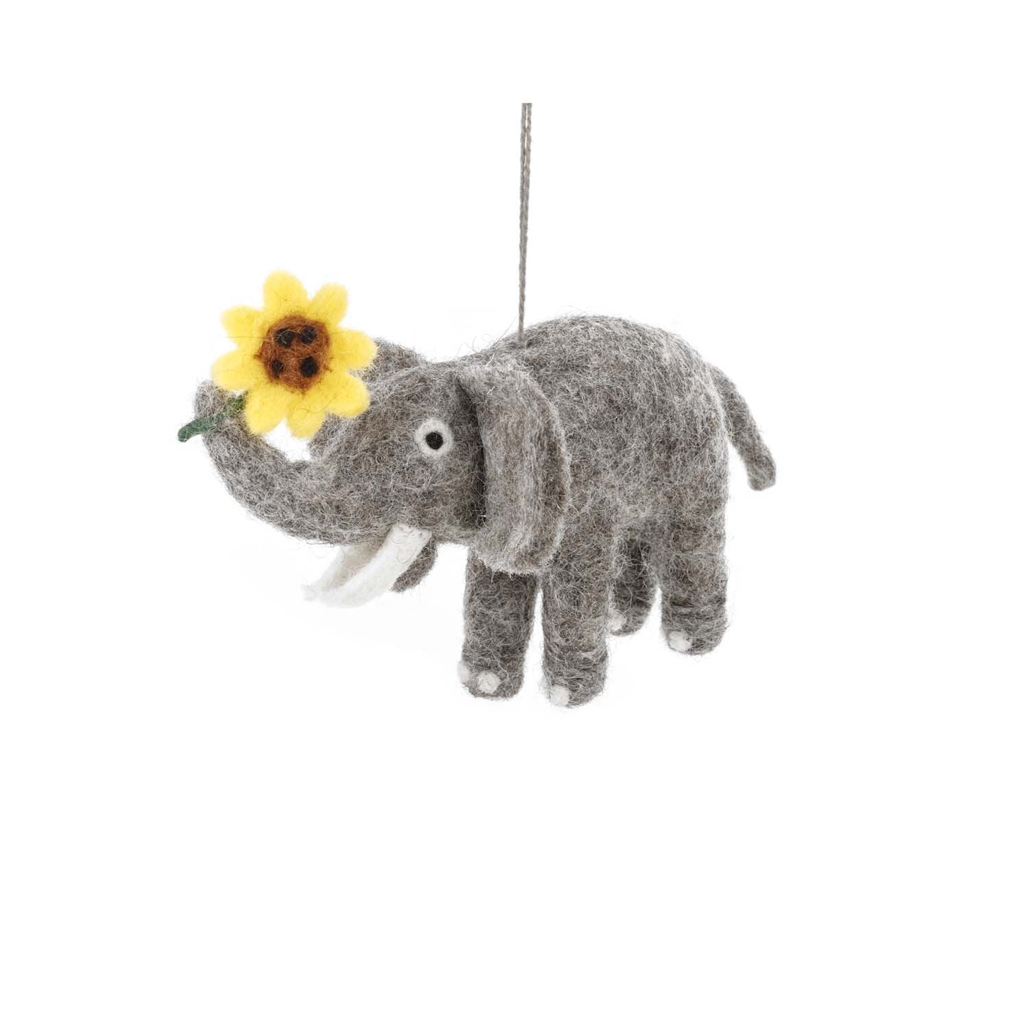 Biodegradable Felt Elephant Christmas Decoration Biodegradable Felt Elephant Christmas Decoration