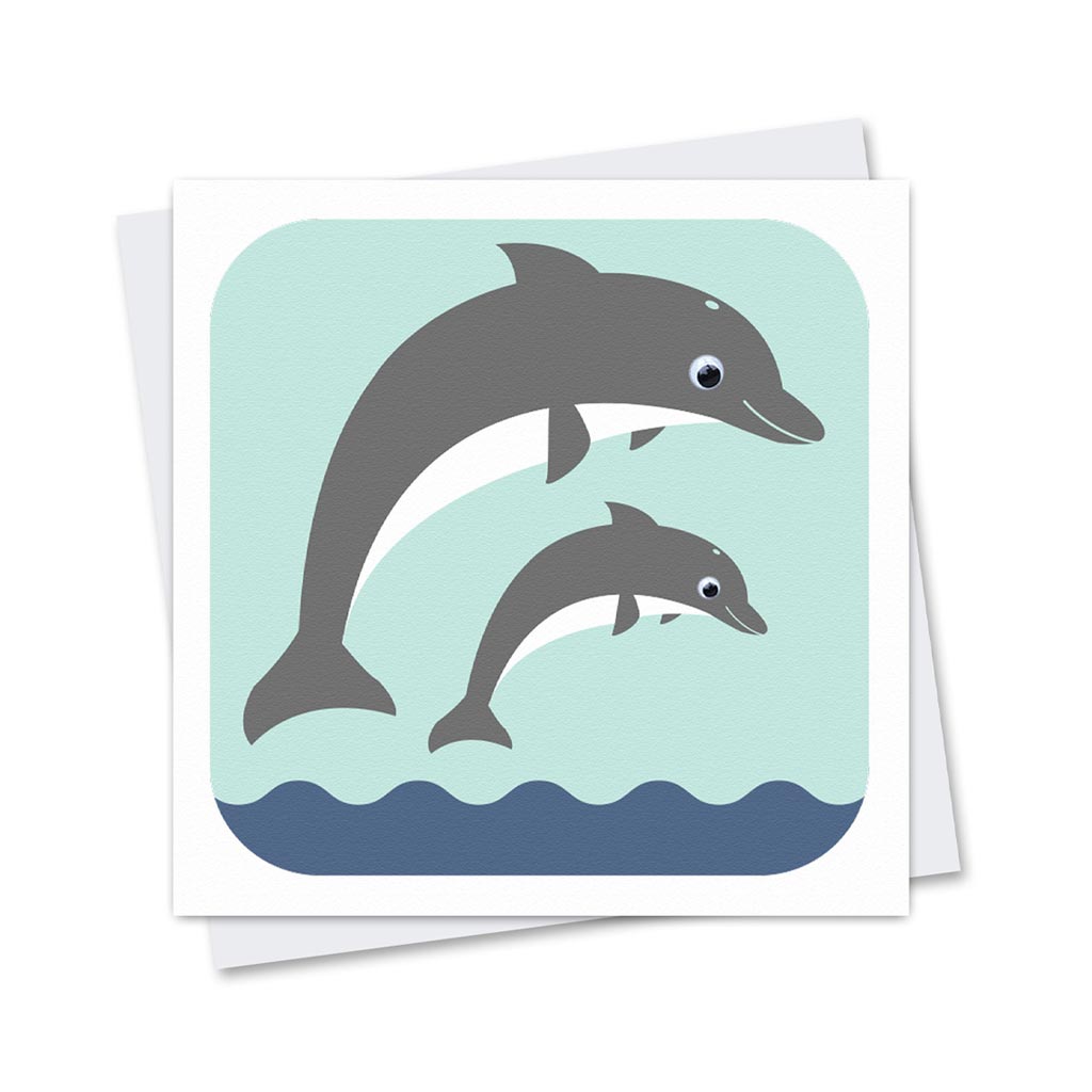 Googly Eyes Dolphin Greetings Card