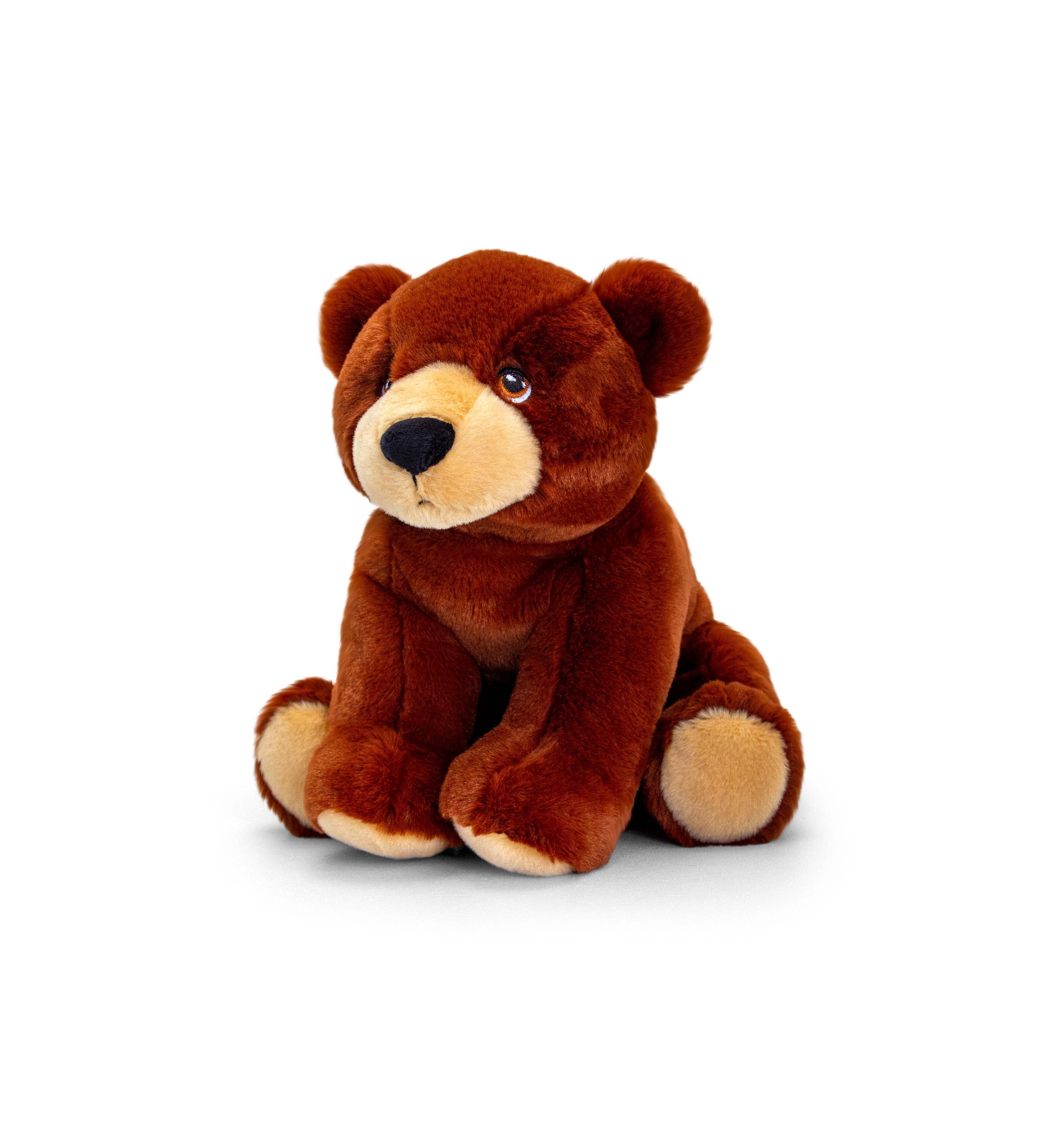 Brown Bear Recycled Plastic Soft Toy, 18cm - small cuddly toy for young children