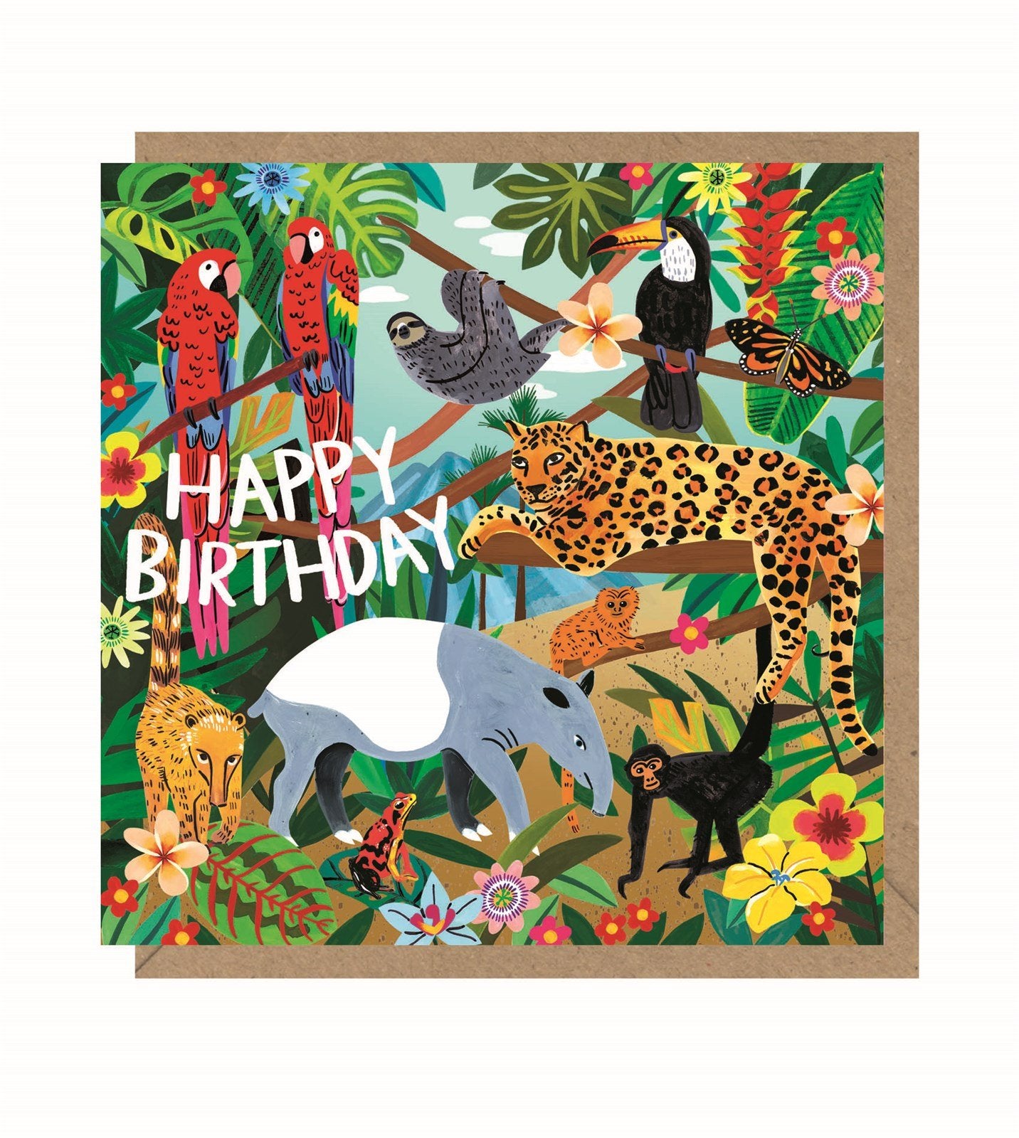 Earlybird Designs Birthday Jungle Greetings Card