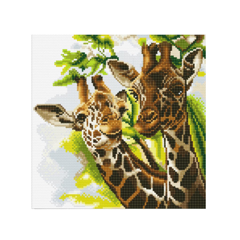 Giraffe Crystal Art Canvas Kit, 30cm x 30cm