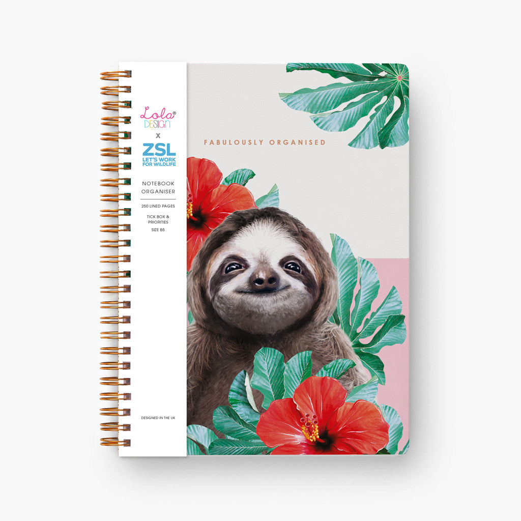 Lola Sloth Organiser Notebook