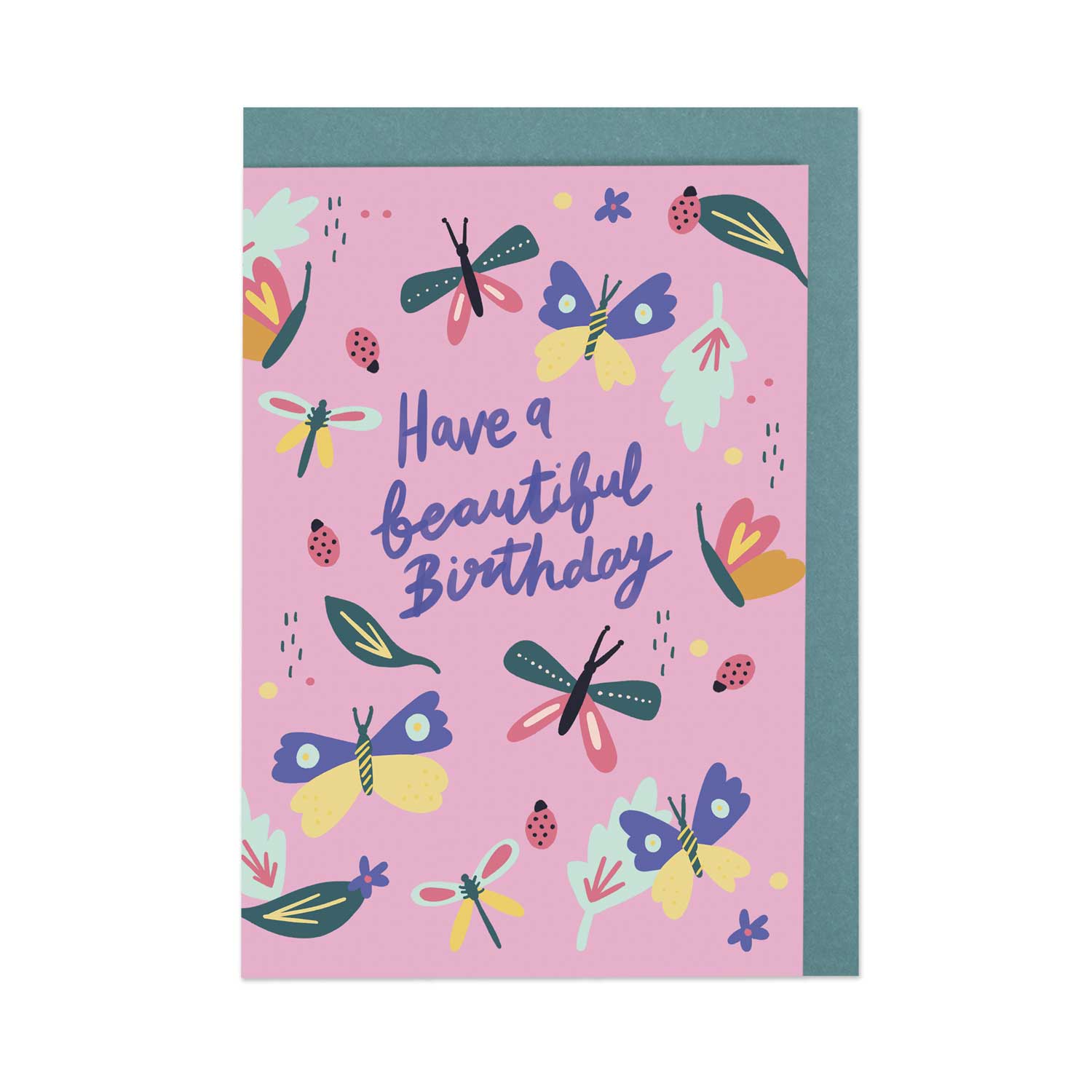 Raspberry Blossom Butterfly Greetings Card Raspberry Blossom Butterfly Greetings Card
