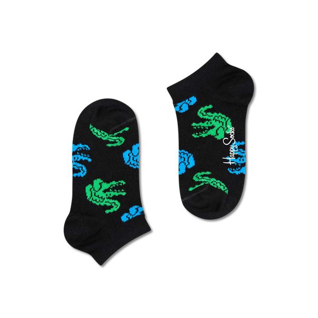 Children's Organic Cotton Crocodile Happy Socks - Ankle Length