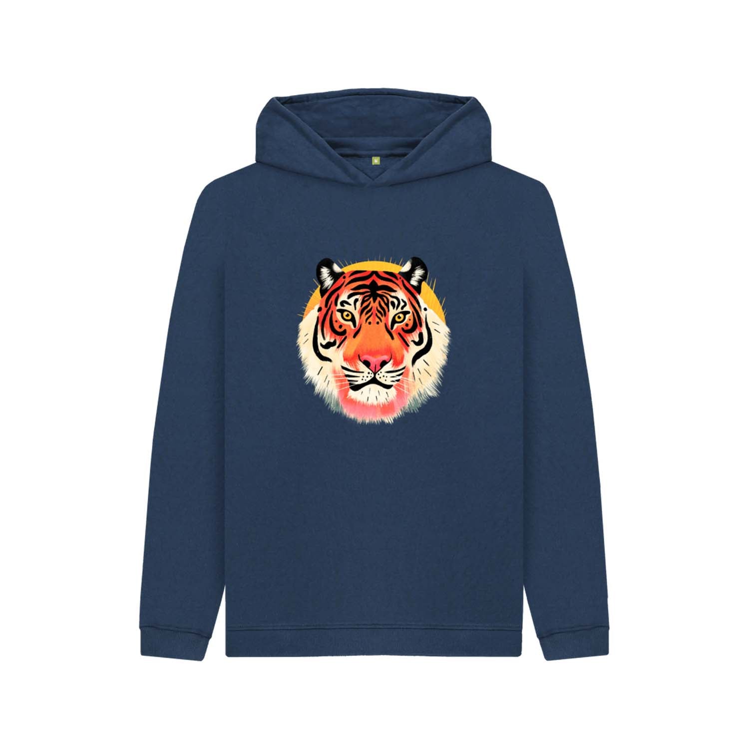 Children's Navy ZSL Tiger Hoodie - Tiger Print Top