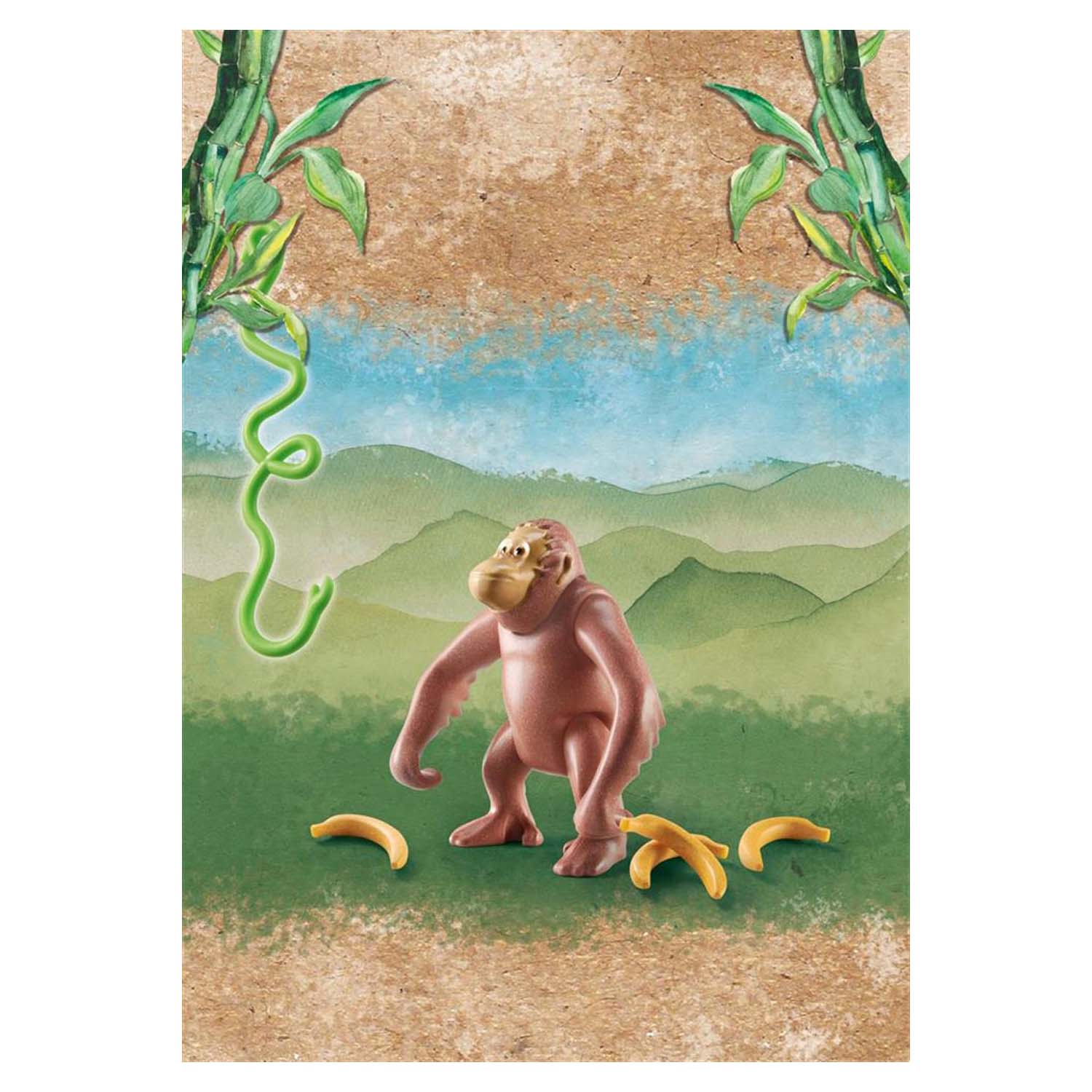 relief Genre inflation Playmobil Wiltopia Orangutan Monkey Figure