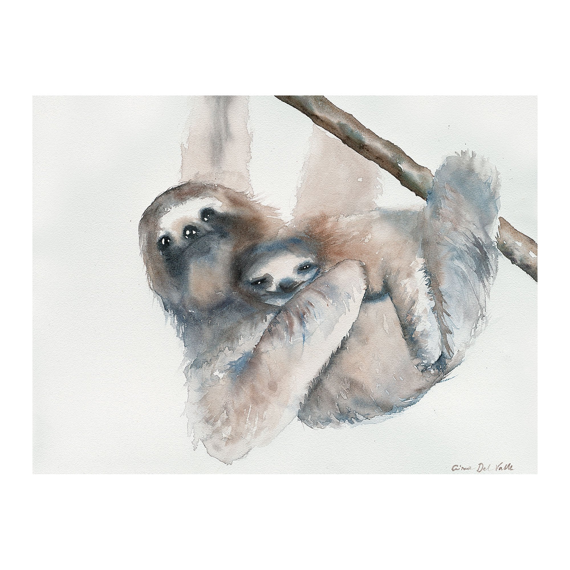 Sloth & Baby Canvas