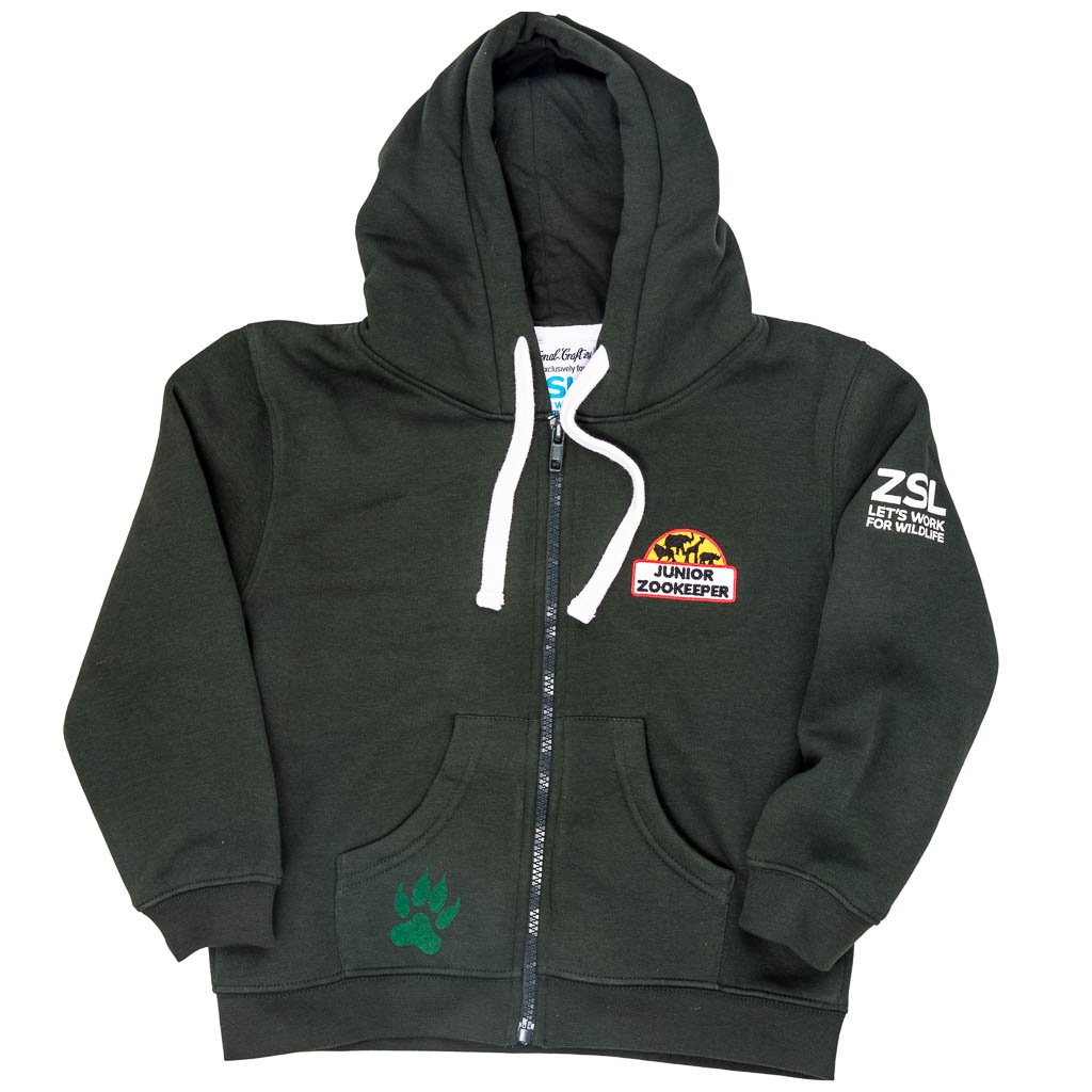 Junior Zoo Keeper hoodie, green, 3-4 years