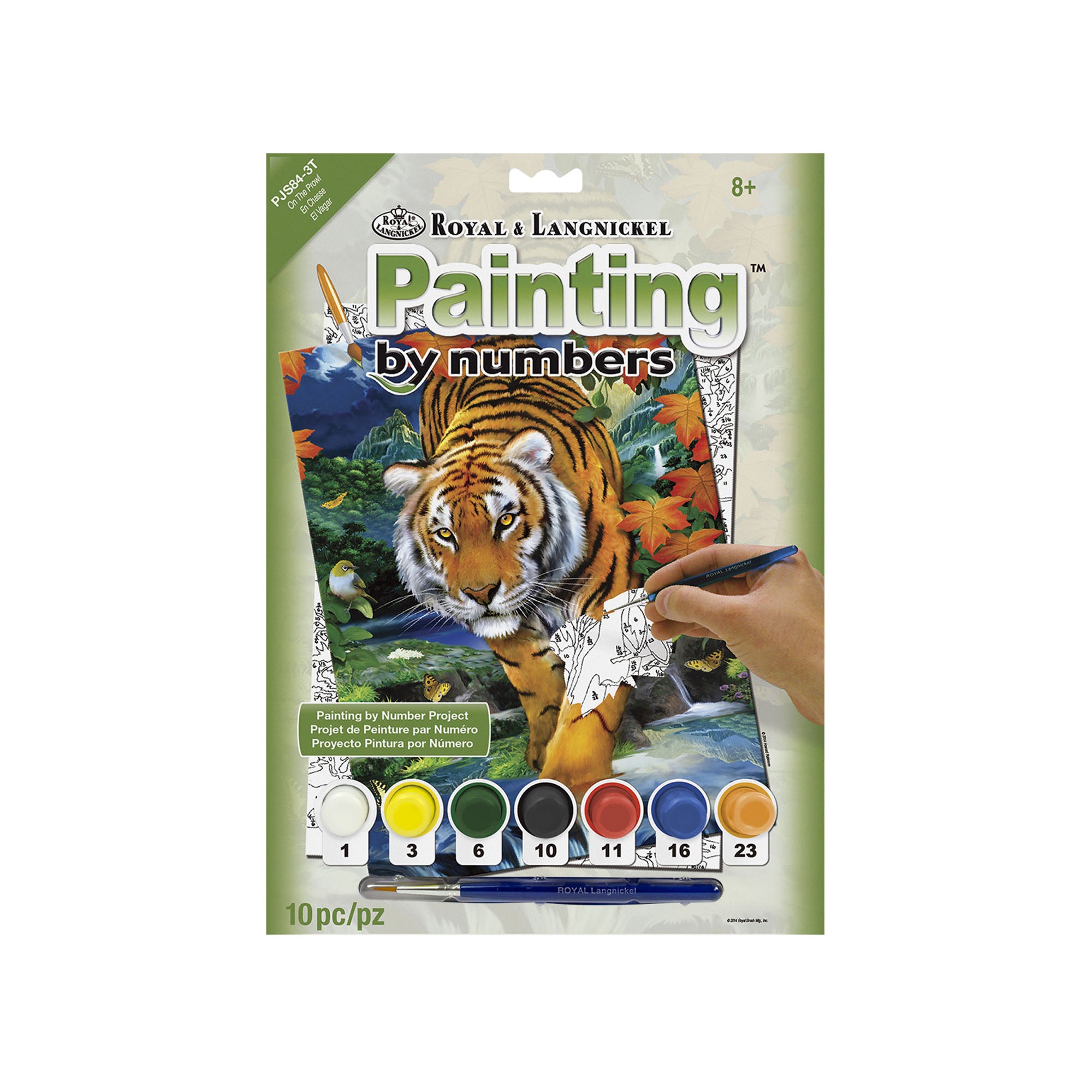Tiger on the prowl painting by number kit