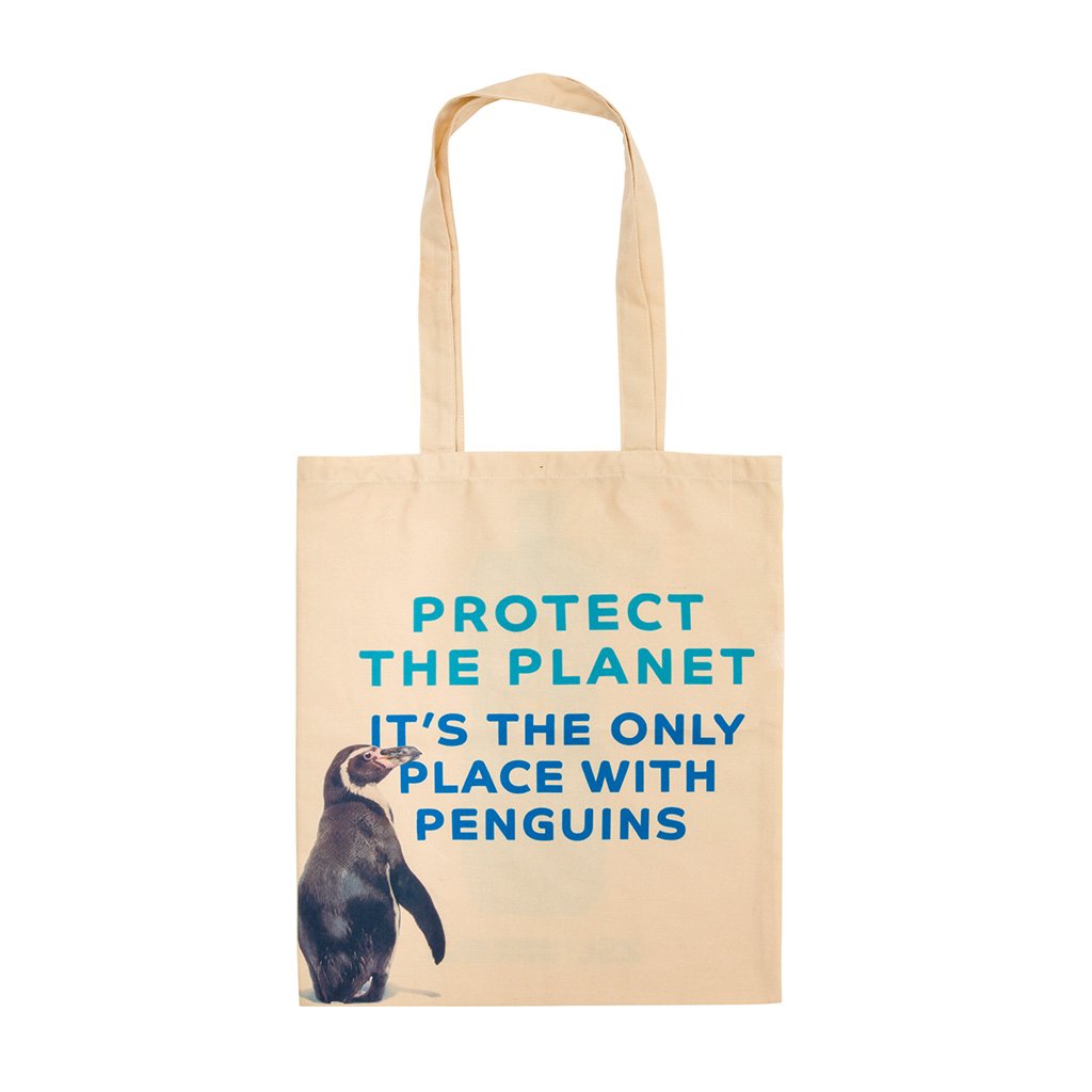 Recycled Plastic Penguin Tote Bag front