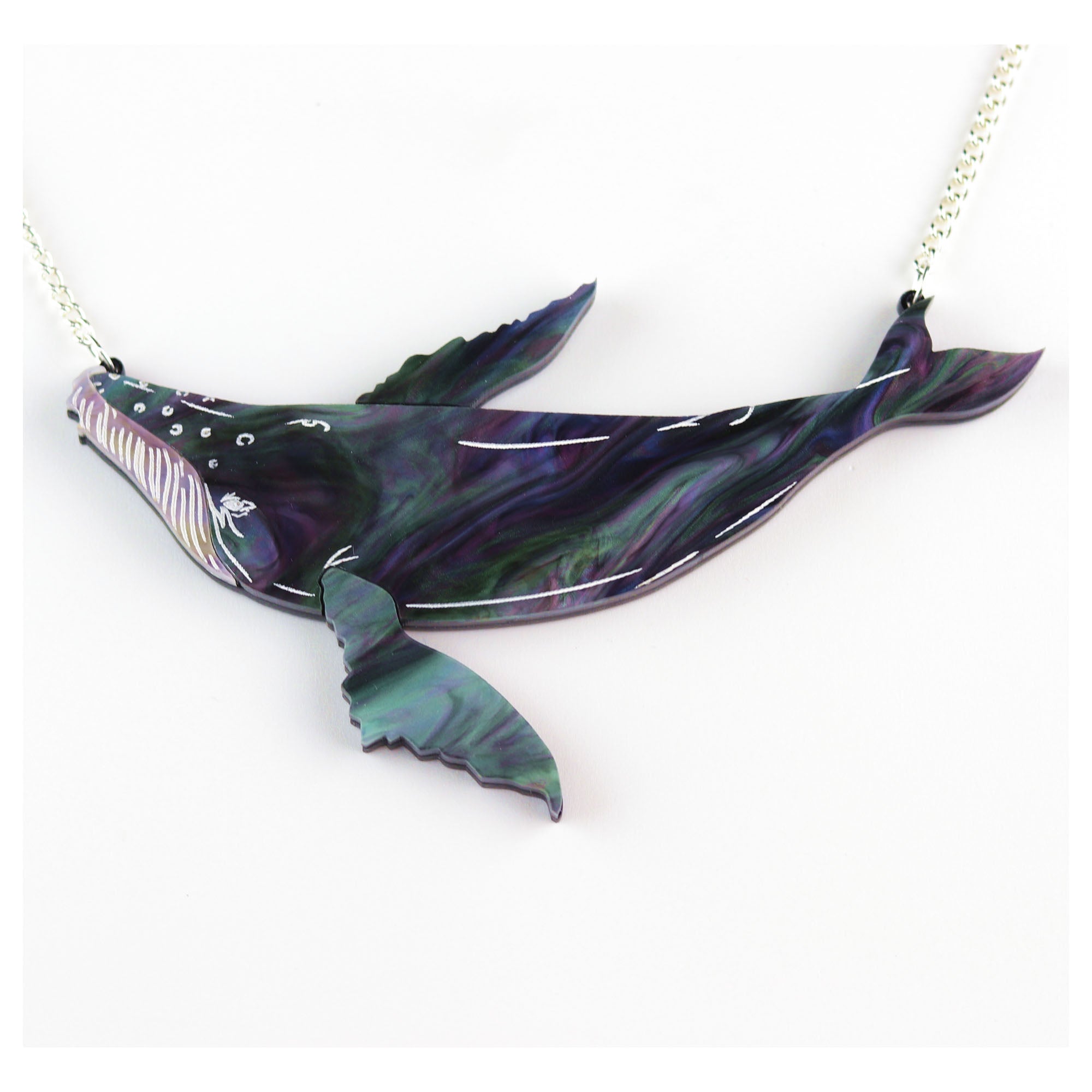Kimchi & Coconut humpback whale necklace