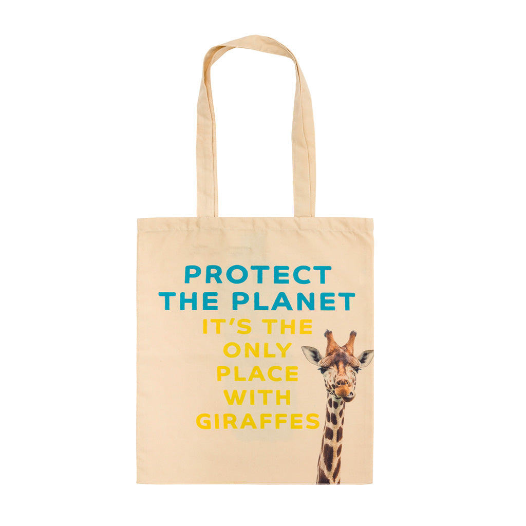 Recycled Plastic Giraffe Tote Bag front