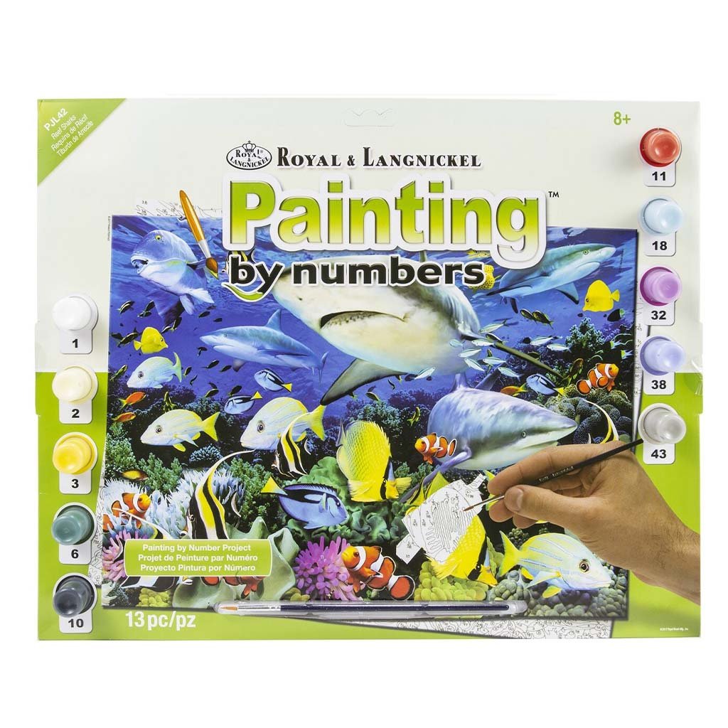 Reef Sharks Paint by Numbers Kit