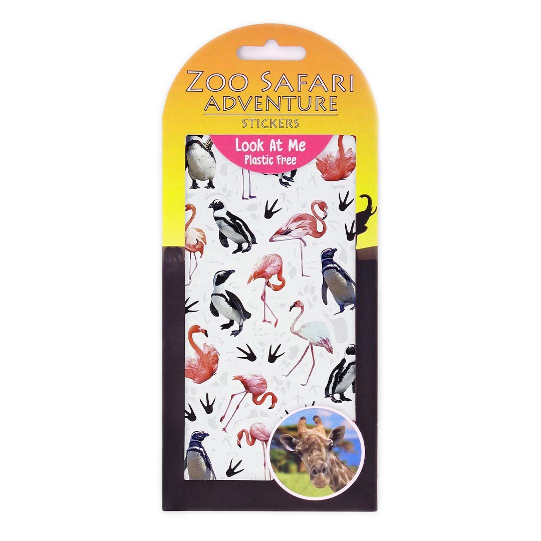 Eco Penguins and Flamingos Stickers
