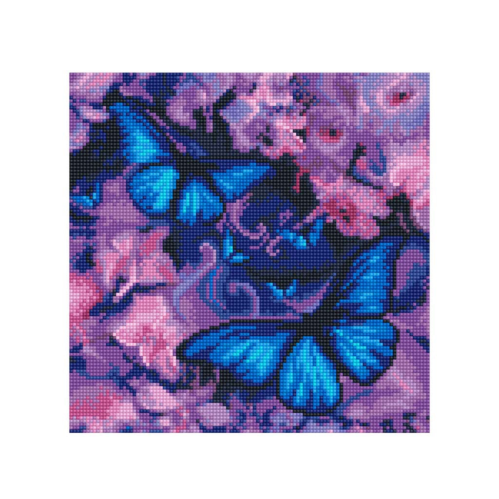 Butterfly Crystal Art Canvas, 30x30cm