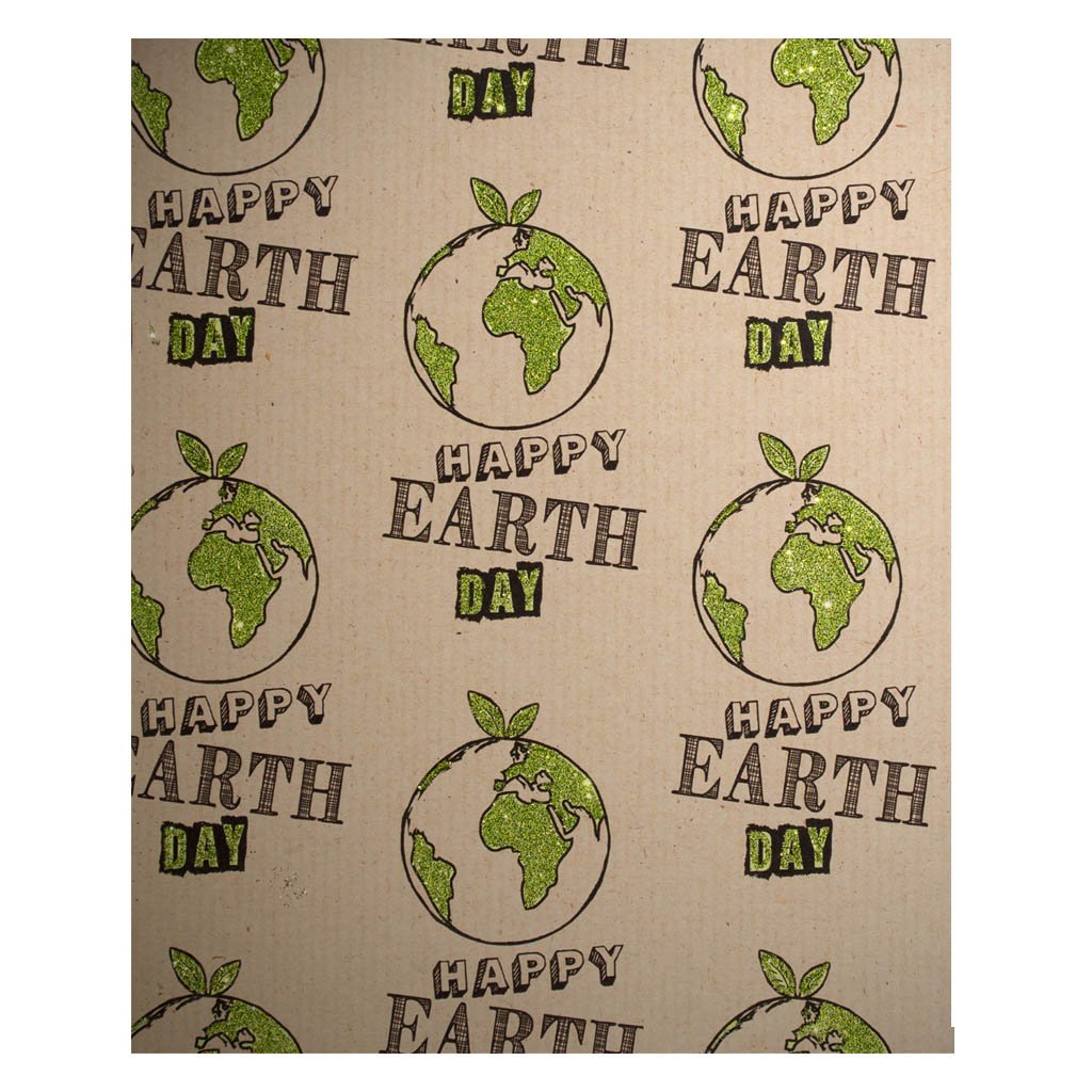 Eco Friendly Earth Day Print Wrapping Paper