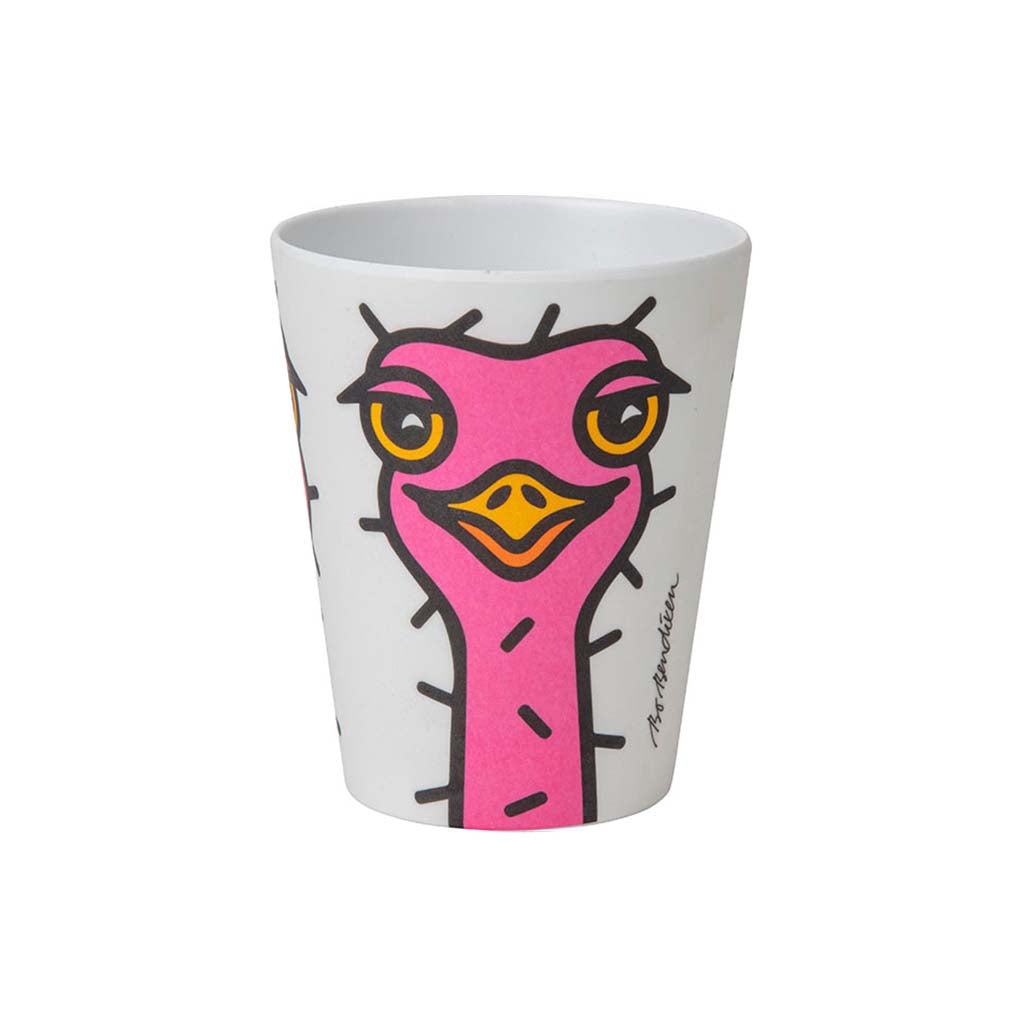 Ostrich bamboo cup