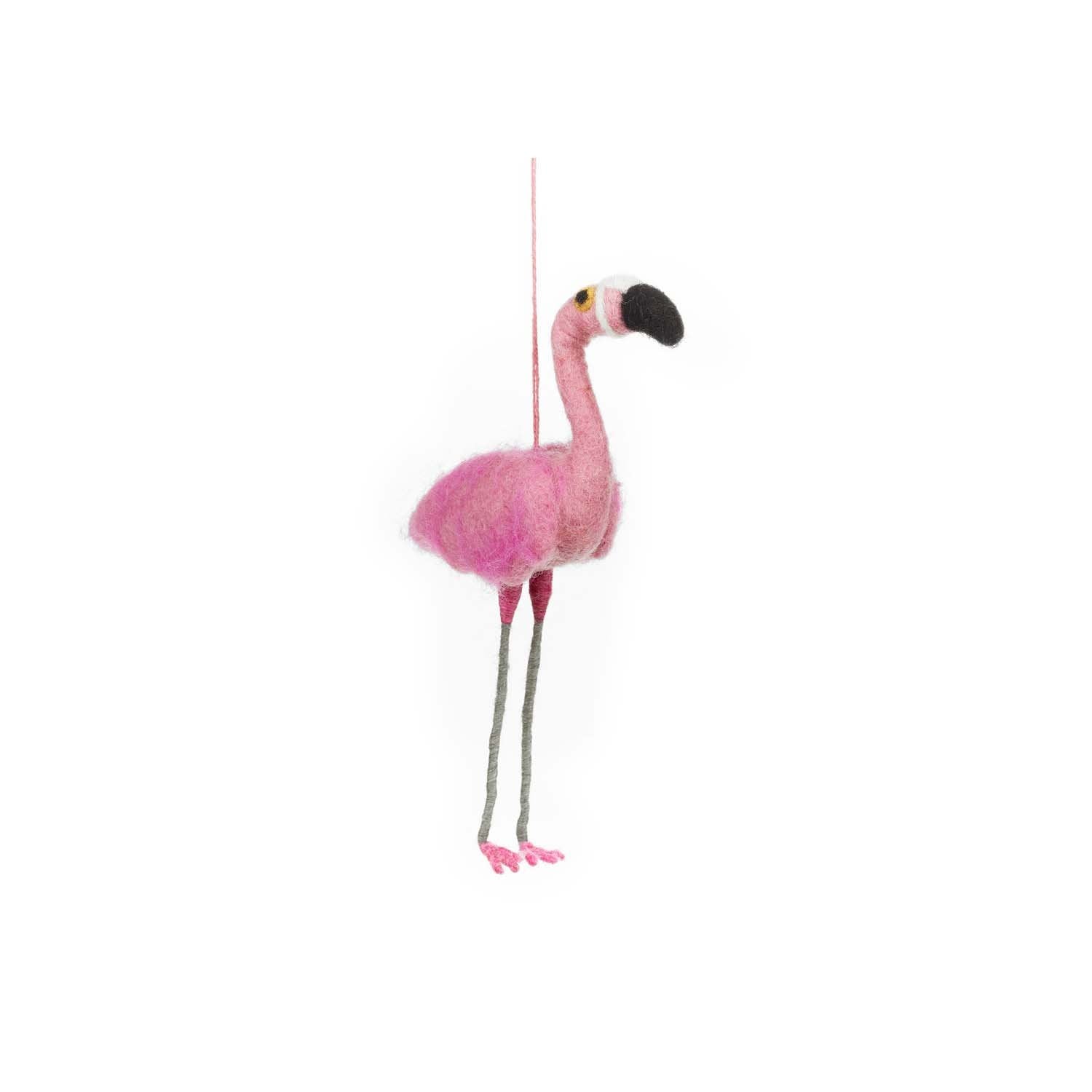 Biodegradable Felt Flamingo Christmas Decoration