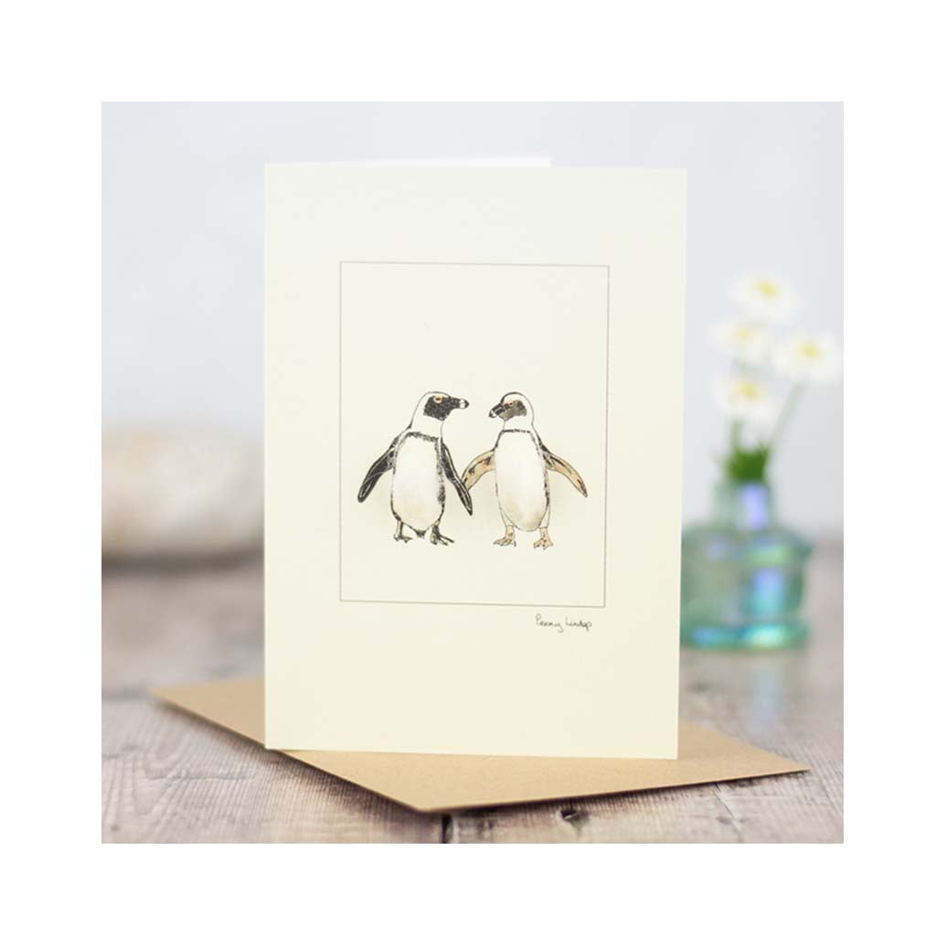 Penguin Wool Detail Greetings Card