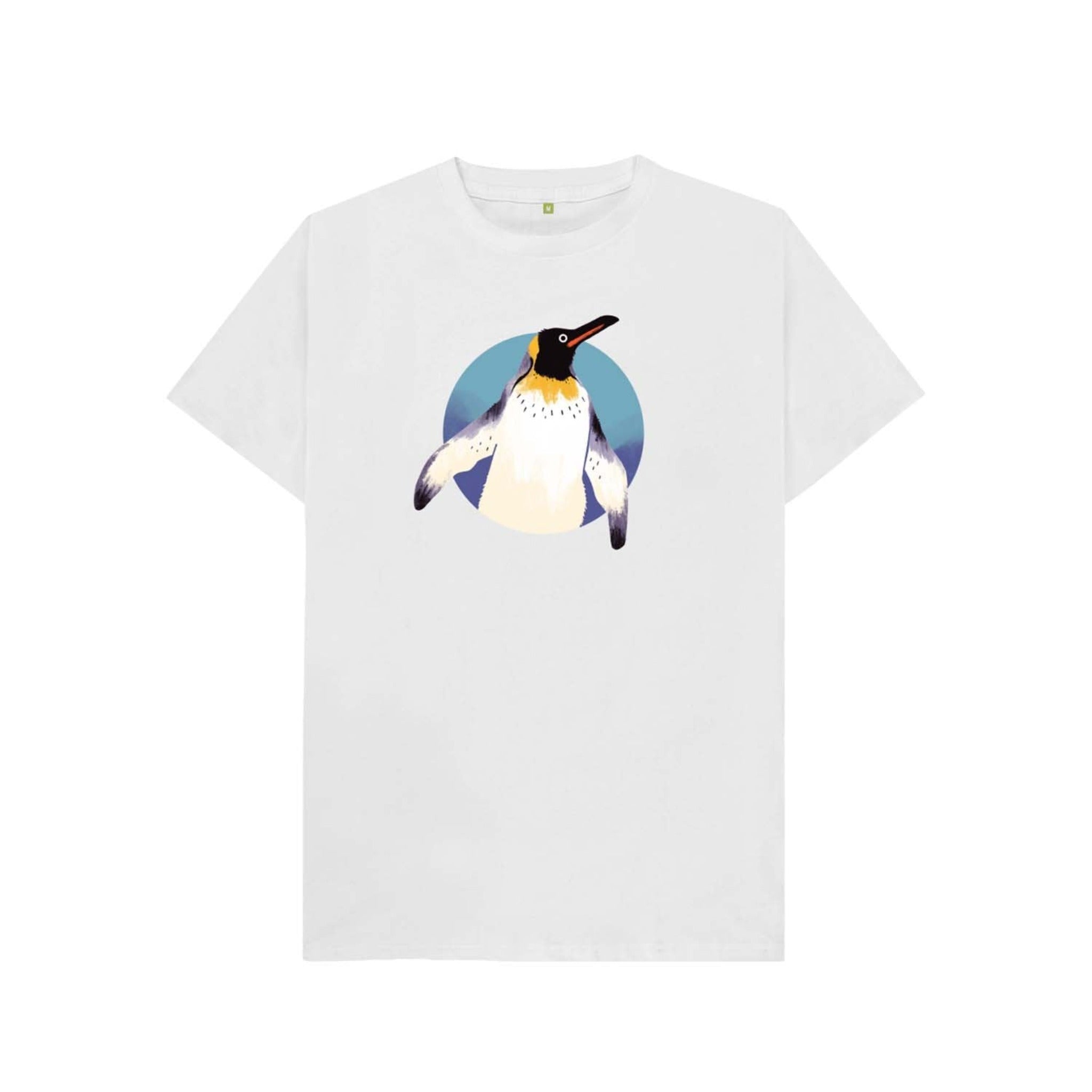 Adult's White ZSL Penguin T-Shirt - penguin gifts