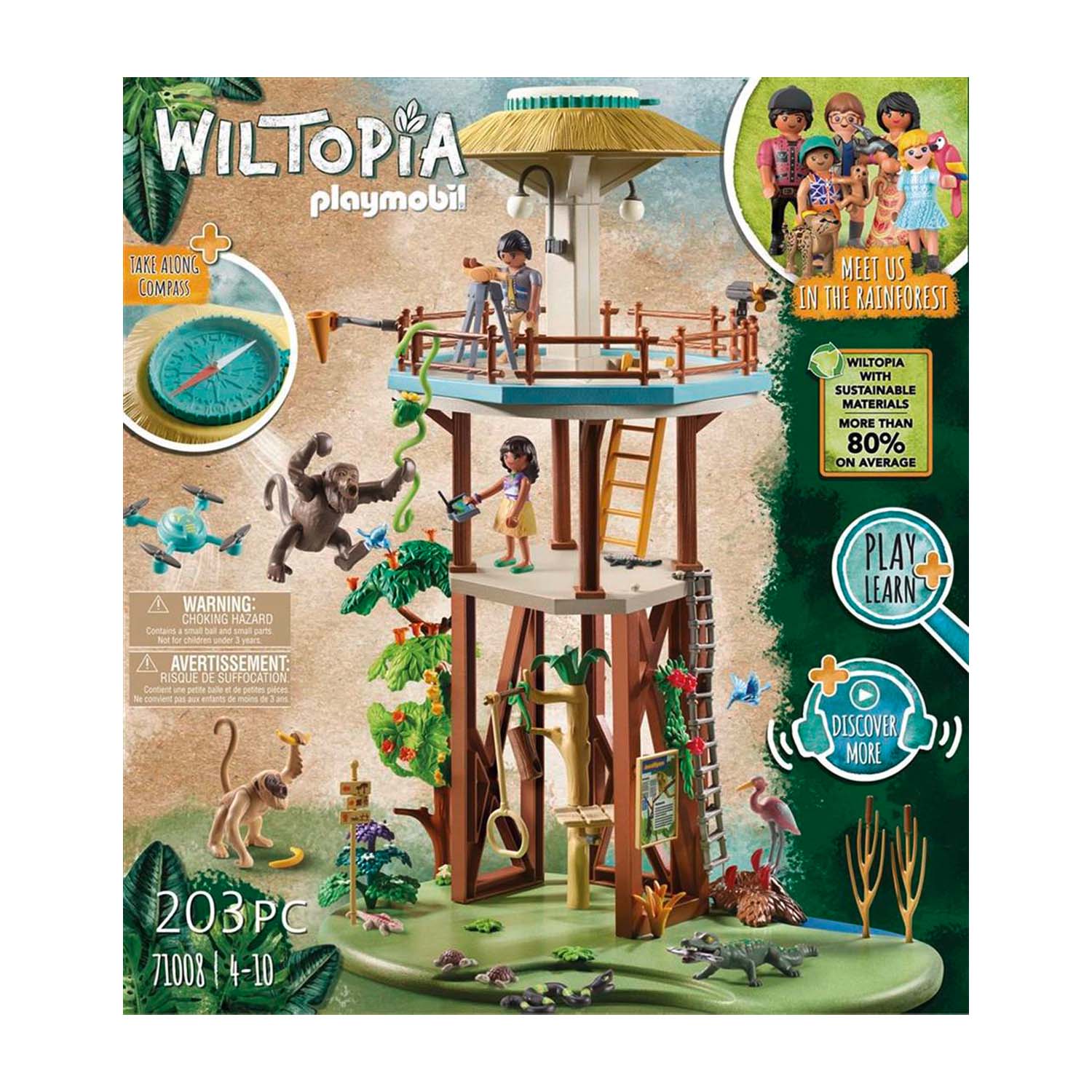 WILTOPIA RESEARCH TOWER WITH COMPASS PLAY SET