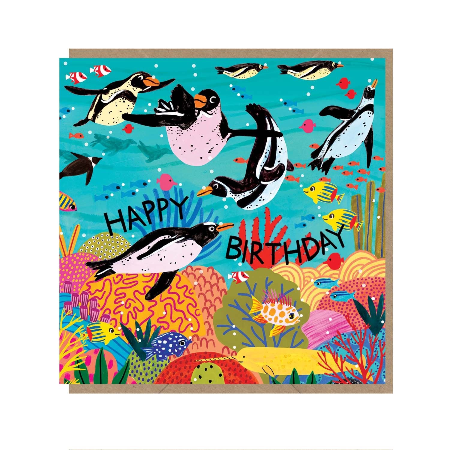 Earlybird Designs Birthday Penguin Greetings Card