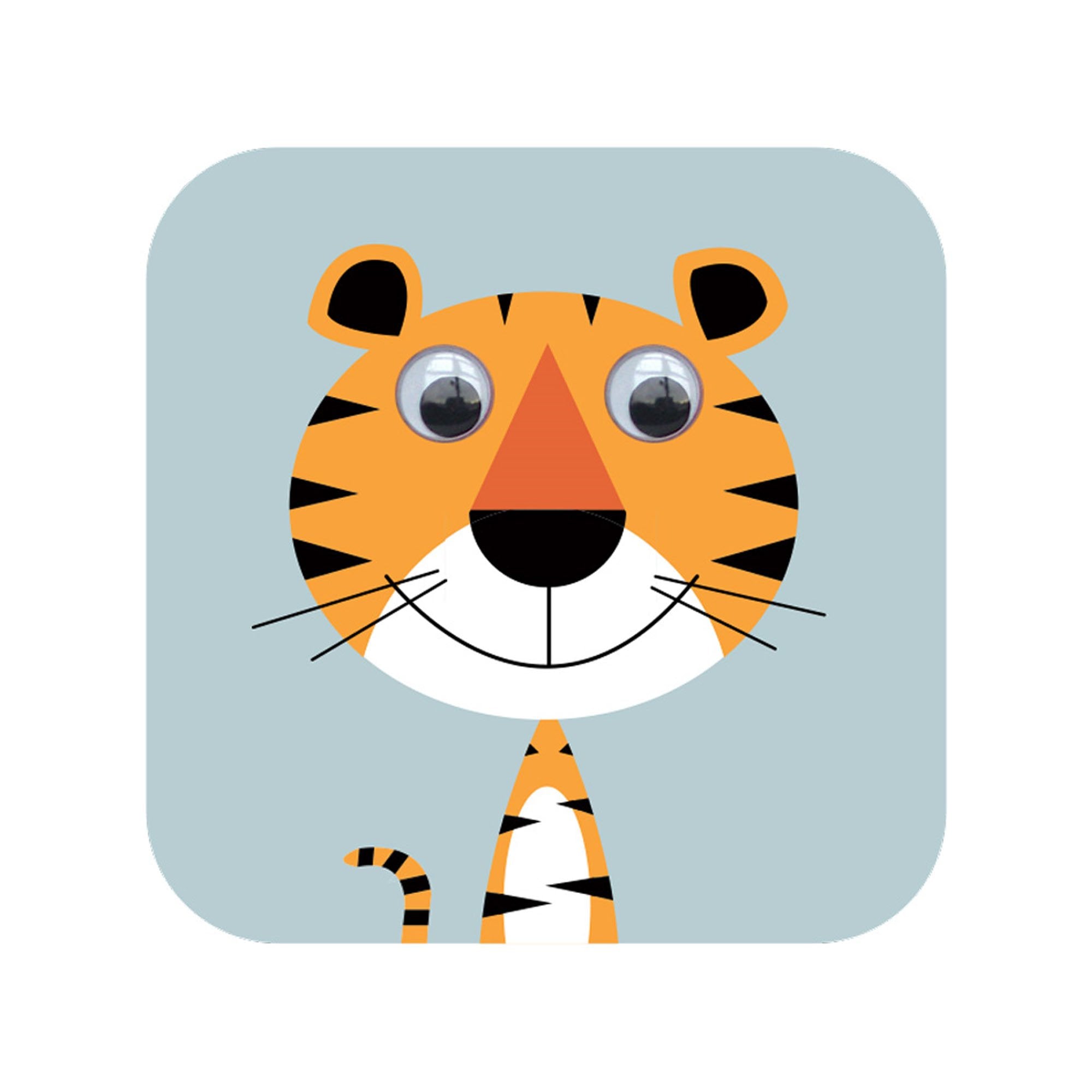 tiger googly eyed card 