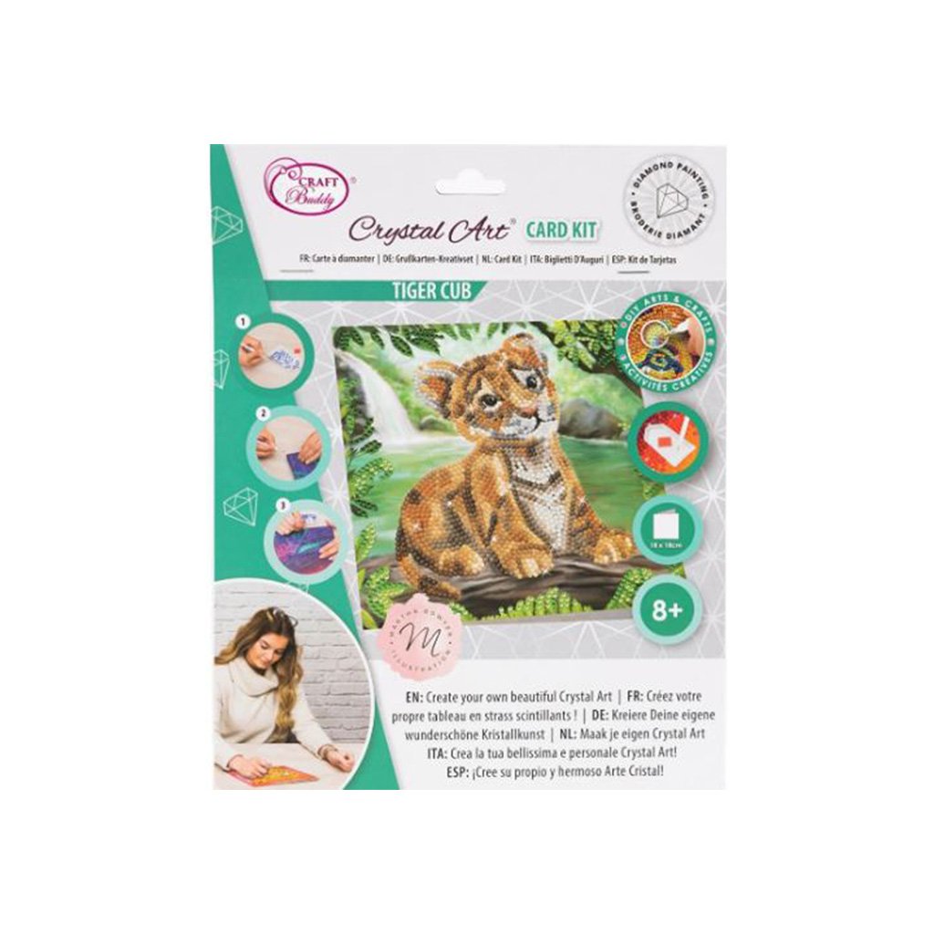 Baby Tiger Crystal Art & Crafts Card